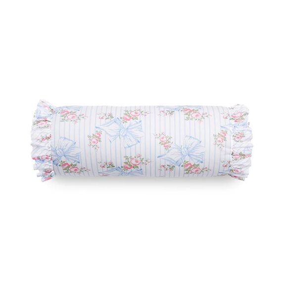 LoveShackFancy Ruffle Bolster Pillow - Pastel Blue - Picture 1 of 1
